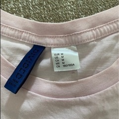 桜の花+スカイツリーデザイン ピンクTシャツ Mの画像