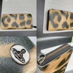 ヴィヴィアンウエストウッド レオパード ヒョウ柄ラウンドファスナー Vivienne Westwood 長財布 ブラウン系　メンズレディースの画像