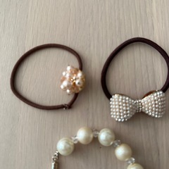 【ヘアアクセサリー】ゴム付きアクセサリーの画像