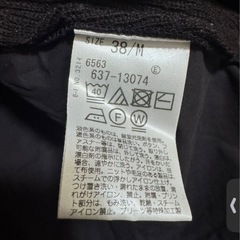 【オペークドットクリップ】ブラック 長袖ニットと布地  Mの画像