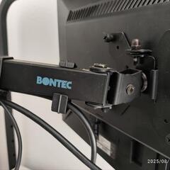 BONTECモニターアームとBenQ27インチモニターとAcer24インチモニターの画像