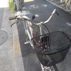 中古自転車３７１５　前後タイヤ新品！　２６インチ　ギヤなし　ダイナモライト　キッキーと音がならない後輪ローラーブレーキの画像