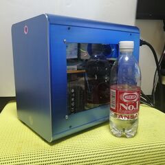 Mini ITX マザーボード搭載 BTOデスクトップパソコン　メタリックブルーのコンパクトデスクトップパソコン　Windows11　+　Officeの画像