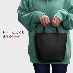 アイボリー(白) 2way トートバッグの画像
