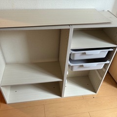 ニトリ　キッズ用　カラーボックス収納　引き出し付き
の画像