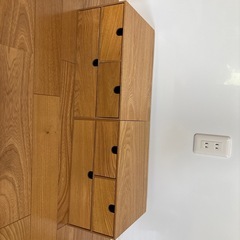 ニトリ木製2個セット引き出しの画像