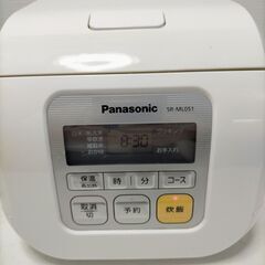 Panasonic パナソニック 電子ジャー炊飯器 　ホワイト　白 SR-ML051 250820-1Yの画像