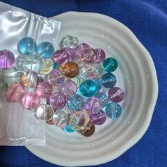 クリアレインボー高品質ガラスビーズの画像