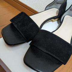 美品）Auief フラットサンダルシューズ 一部山羊革使用 　の画像