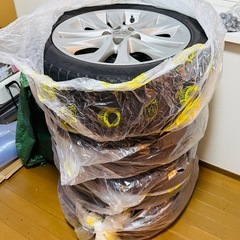 ヴェルファイア20系 純正18インチホイール＋Goodyear Vector 235/50R18タイヤ＋純正ナット4本セットの画像