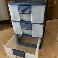 収納ケース　小物入れ　3段　高さ38cmの画像