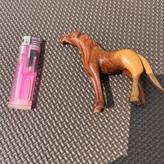 木製馬の置物8体セットの画像