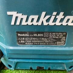713 充電式LEDライト makita マキタ ML805 本体のみ 中古品の画像