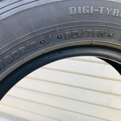 【無料】DUNLOP エナセーブ 145/80 R12 LT 2本 廃タイヤ  Usedの画像