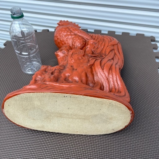 茶色の陶器製ニワトリ ストア 茶色 陶器製 ニワトリ彫刻 茶色 陶器製