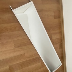 ニトリ　高さが調整可能なドア掛けミラー 幅28cm 高さ120cm(ホワイト)の画像