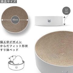猫壱 爪とぎ バリバリボウル レギュラーサイズ ホログラムホワイトの画像