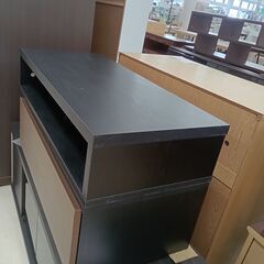 リユースのサカイ栃木店★ジモティ割あり★  TV台 ブラックブラウン W79×D36×H41 クリーニング済み TC10290の画像