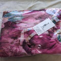 花柄シルクシフォンフローラルドレス サイズM ほぼ未使用。※男性不可、稀少価値有りの画像