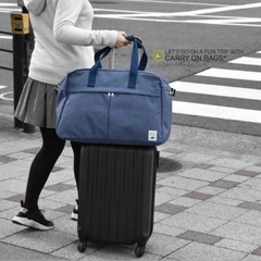 バッグ 旅行 カバン ネイビー ユニセックス ボストンバッグの画像