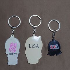 LiSA　キーホルダーのバラ売り　3点で2100円での販売も可能　バラ売りなら、1点あたり850円ですの画像