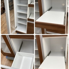 S740 ⭐ レンジボード 食器棚 スリムタイプ 幅70cｍ USEDの画像
