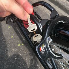 折り畳み自転車です。プリウスにも乗せれる大きさです。の画像