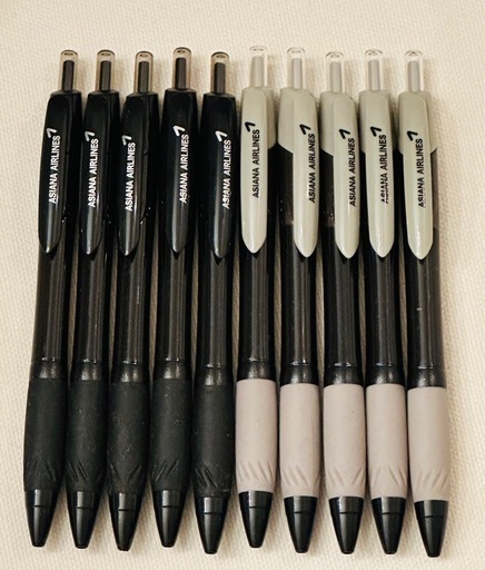 ★貴重★アシアナ ASIAN AIRLINES ボールペン アシアナエニボ アシアナ航空】非売品ボールペン Asiana Airlines 2種各5本