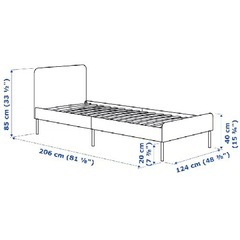 【8/20〜22お渡し】   IKEA SLATTUMダブルベッドフレームの画像