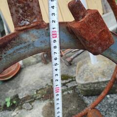 鉄車輪 カゴ車輪 直径約92cm 幅36cm タイヤ トラクター 水田 湿地 左右セット かご車輪 の画像