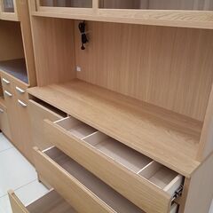 ★リユースのサカイ日立店★HJ7476 無印良品 レンジボード ナチュラルブラウン H175×D44×W120 クリーニング済み の画像