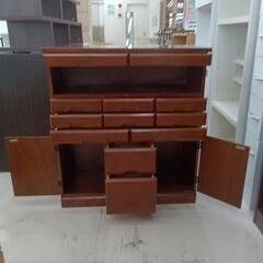 リユースのサカイ栃木店★ジモティ割あり★  収納棚 ブラウン W72×D31×H78 クリーニング済み TC10284の画像