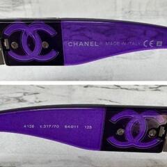 未使用に近い CHANEL シャネル サングラス ココマーク デカロゴ 美品の画像