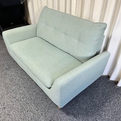 二人掛け ソファ 幅132㎝ [ローソファにもなるコンパクトソファ] 奥行78×高さ78cm の画像