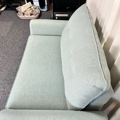 二人掛け ソファ 幅132㎝ [ローソファにもなるコンパクトソファ] 奥行78×高さ78cm の画像