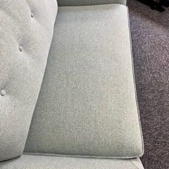 二人掛け ソファ 幅132㎝ [ローソファにもなるコンパクトソファ] 奥行78×高さ78cm の画像