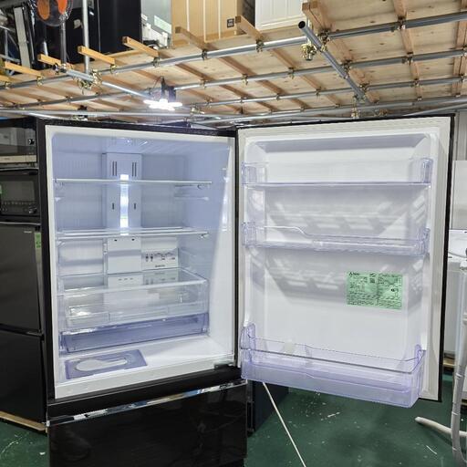 3321 送料設置込み　三菱　シ自動製氷機能付き人気モデル　3ドア大型冷蔵庫 9593‼️関西エリア配送設置可🙌‼️2021年製✨三菱 330L 3ドア