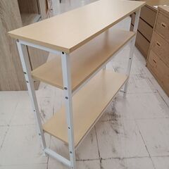 リユースのサカイ栃木店★ジモティ割あり★  ラック ベージュ W80×D27×H74.5 クリーニング済み TC10288の画像