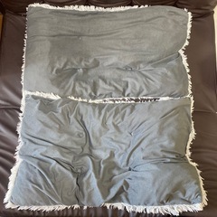 ふわふわクッション座布団2枚組グレーの画像
