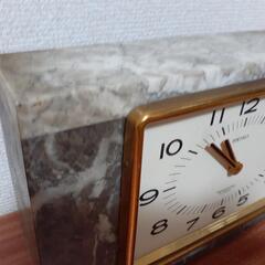 ☆　断捨離　昭和レトロ　セイコー　大理石　アンティーク　置時計　5石　動作品　美品　の画像