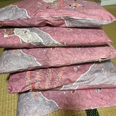 座布団　和柄　ピンク　5枚　　の画像