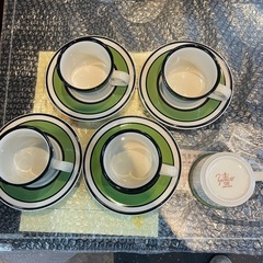 【引き取り限定】中古品　大和　ストーンウェア　カップ5個セット　皿4枚セットの画像