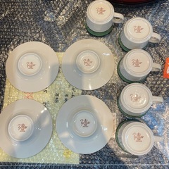 【引き取り限定】中古品　大和　ストーンウェア　カップ5個セット　皿4枚セットの画像