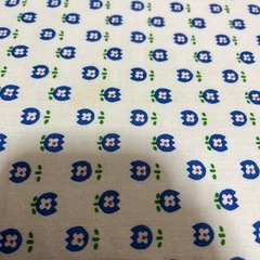 座布団　クッション　レトロポップ　花柄　青　6枚の画像