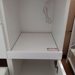 ★リユースのサカイ水戸店★NITORIレンジ台ホワイトH85×D41.5×W88.5クリーニング済みMT5254の画像