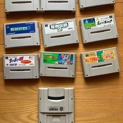 スーパーファミコン一式にソフトの画像