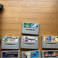 スーパーファミコン一式にソフトの画像