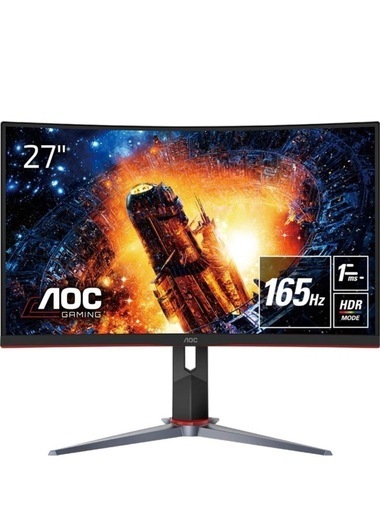AOC 27インチ 湾曲ゲーミングモニター 165Hz 1ms