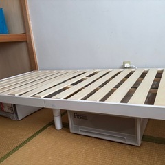 白のすのこベッドセット！の画像