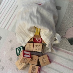 木製　おもちゃ　列車　パズル　ブロックの画像